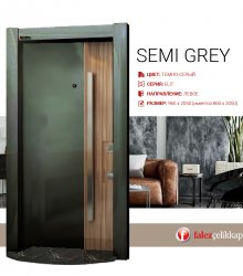 Двери стальные Semi Milano Grey